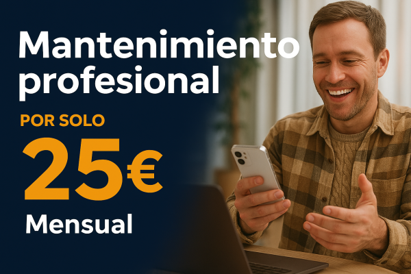 Mantenimiento Web Profesional – Seguridad, Actualizaciones y Soporte – 25 €/mes
